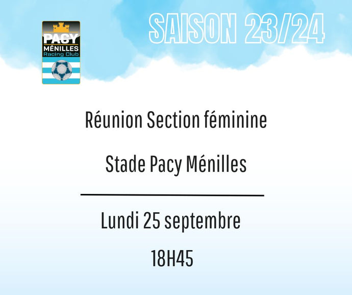 Réunion Section Féminine !